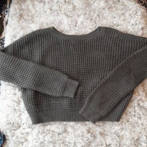Grey Crop Top Sweater